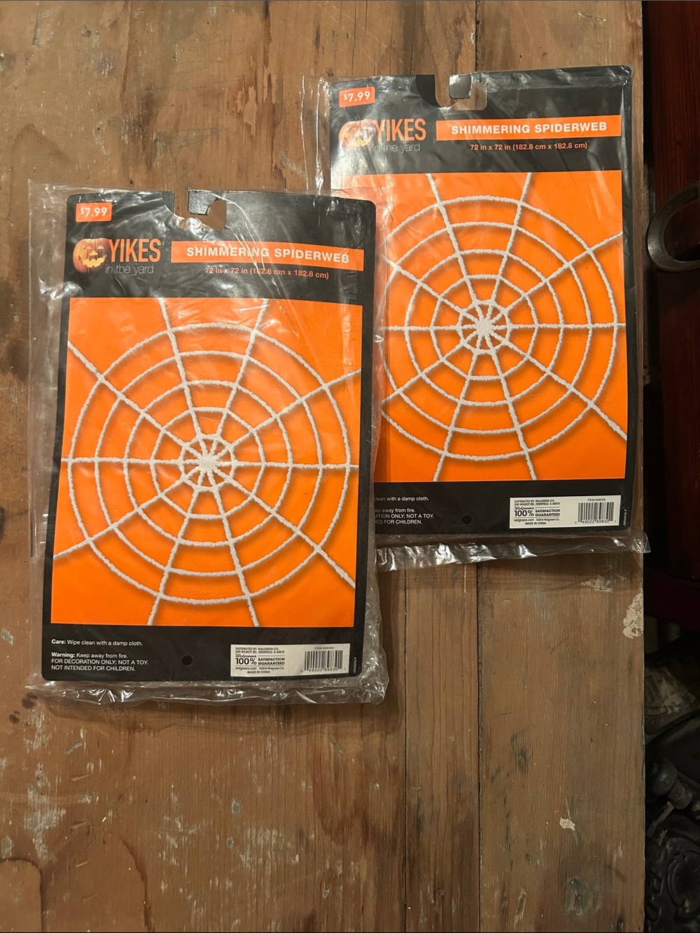 Shimmering Spiderweb Halloween Décor